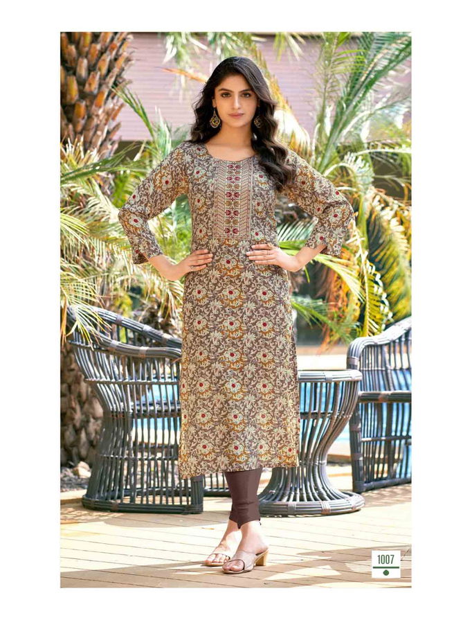 Rolex Vol 1 By Colourpix 1001 To 1008 Printed Kurtis Exporters In India
